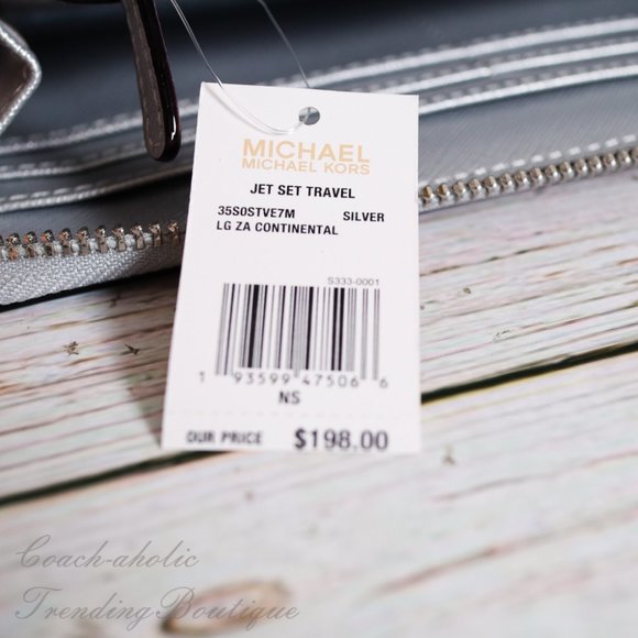 NWT Michael Kors Iridescent Hologram Zip Wallet - Picture 7 of 8